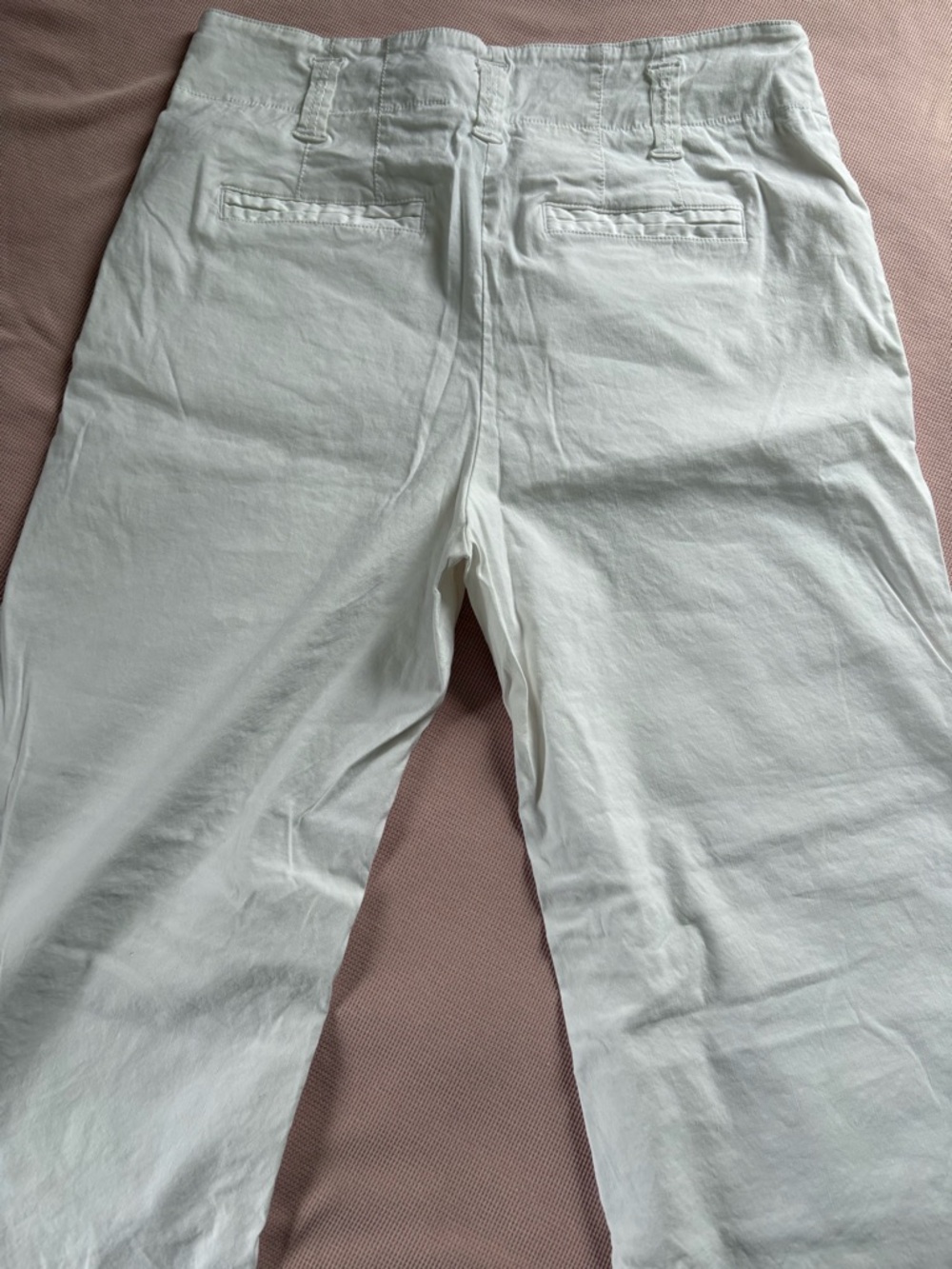 Anthropologie Maeve Naomi Ponte Wide-Leg Flare Pants white Trousers 16 - Picture 8 of 10
